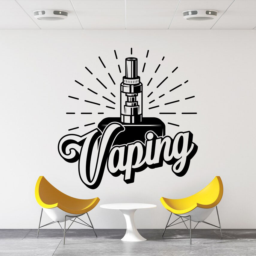 Vaping Store - Vape Shop 벽 데칼 창문 스티커,