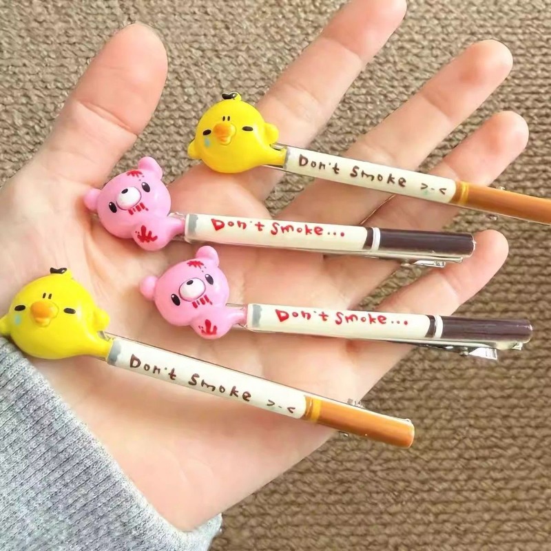 울고 있는 병아리 모양 헤어핀 만화 담배 모양 머리핀  - Vape Decoration 리뷰 및 가격