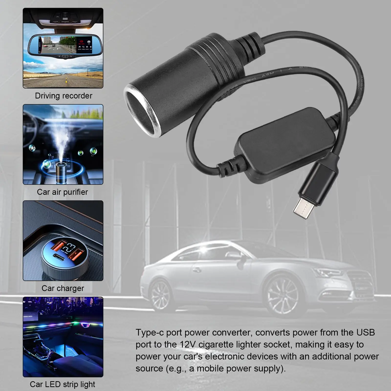 5V ~ 12V 시가 라이터 소켓 유형 C USB 남성 - Accessories For Vaping 리뷰 및 가격
