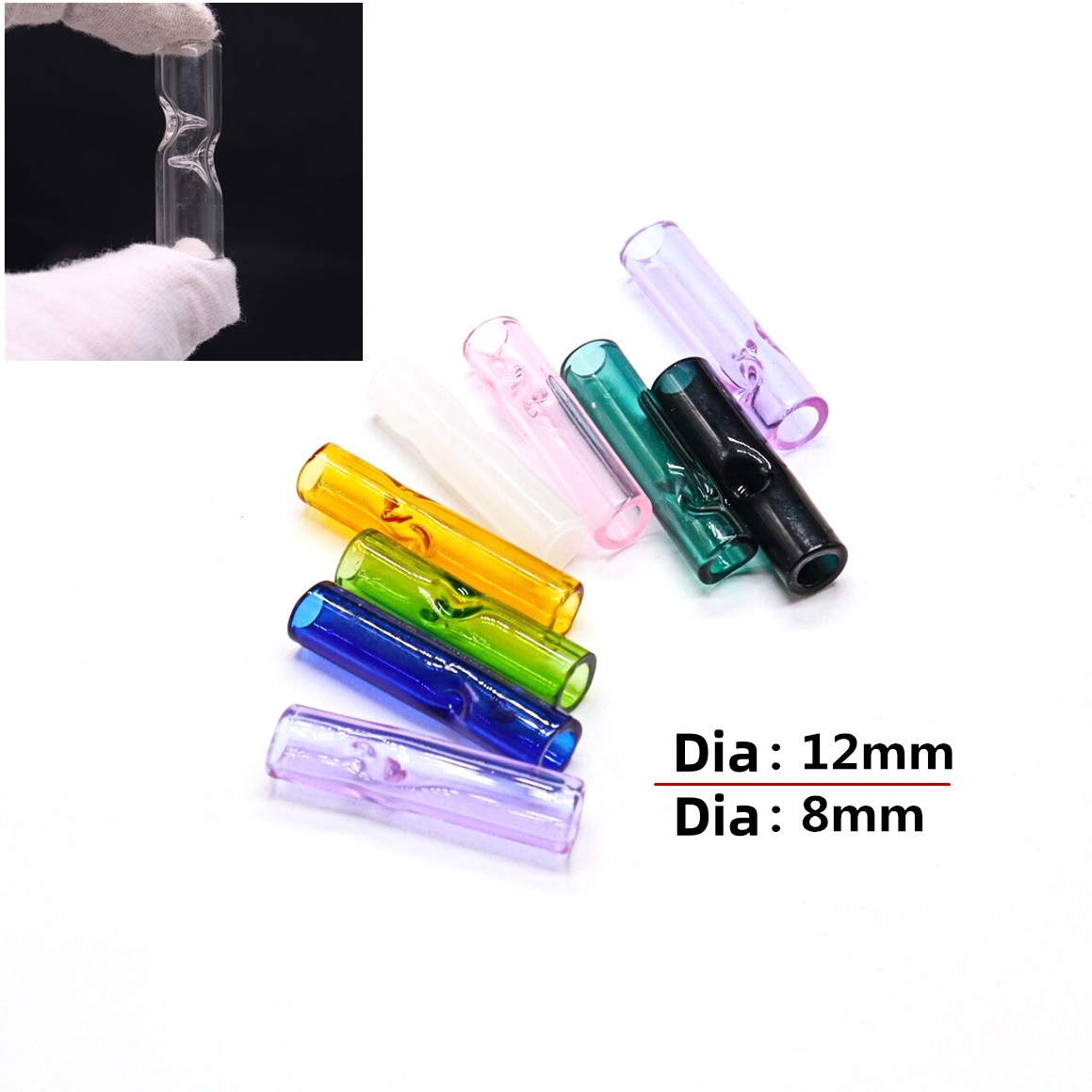 4PCS 둥근 입 유리 담배 롤링 필터 연기 담배 홀더 - Accessories For Vaping 리뷰 및 가격