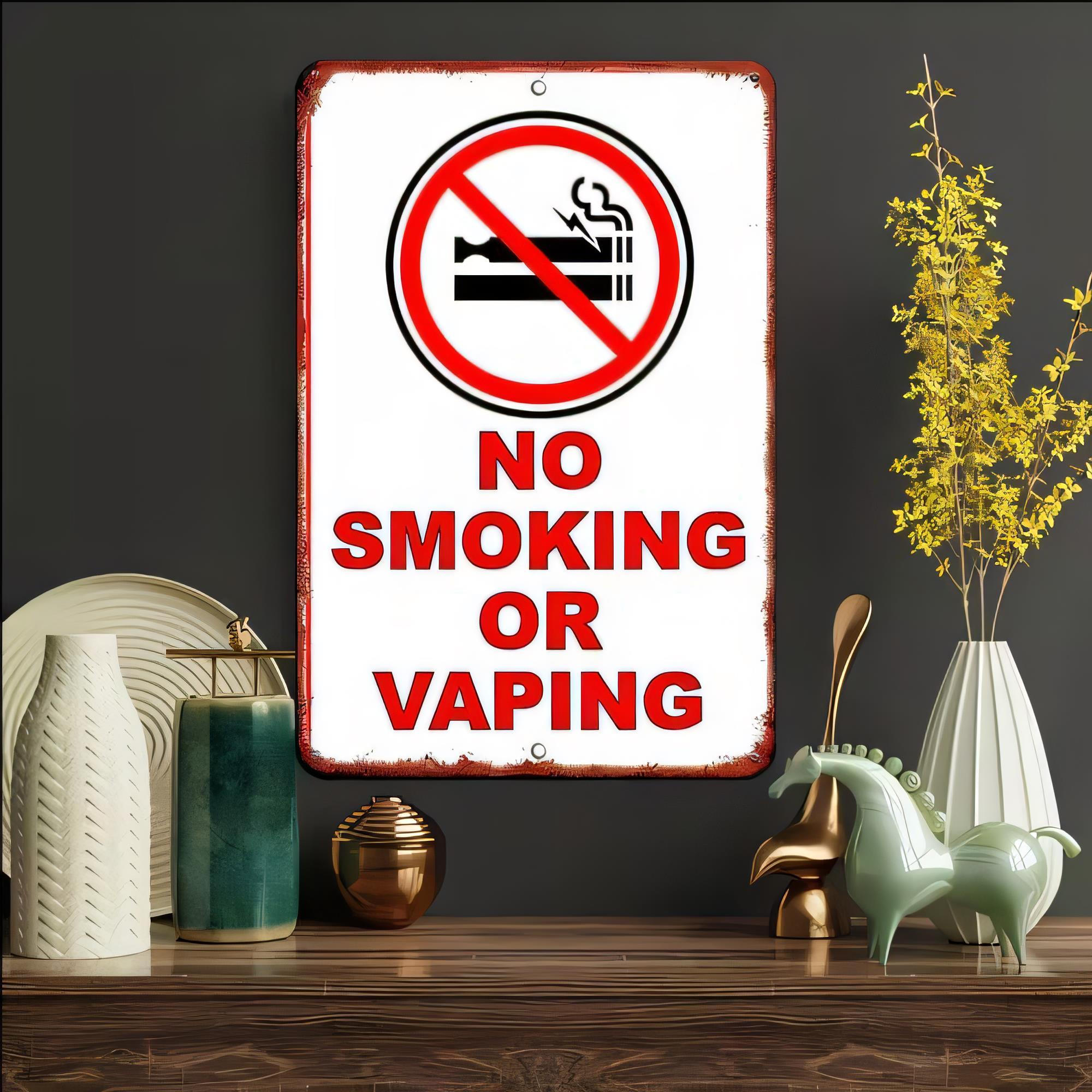 금속 벽 장식 레트로 스타일 금속 간판 금연 및 전자담 - Vape Decoration 리뷰 및 가격