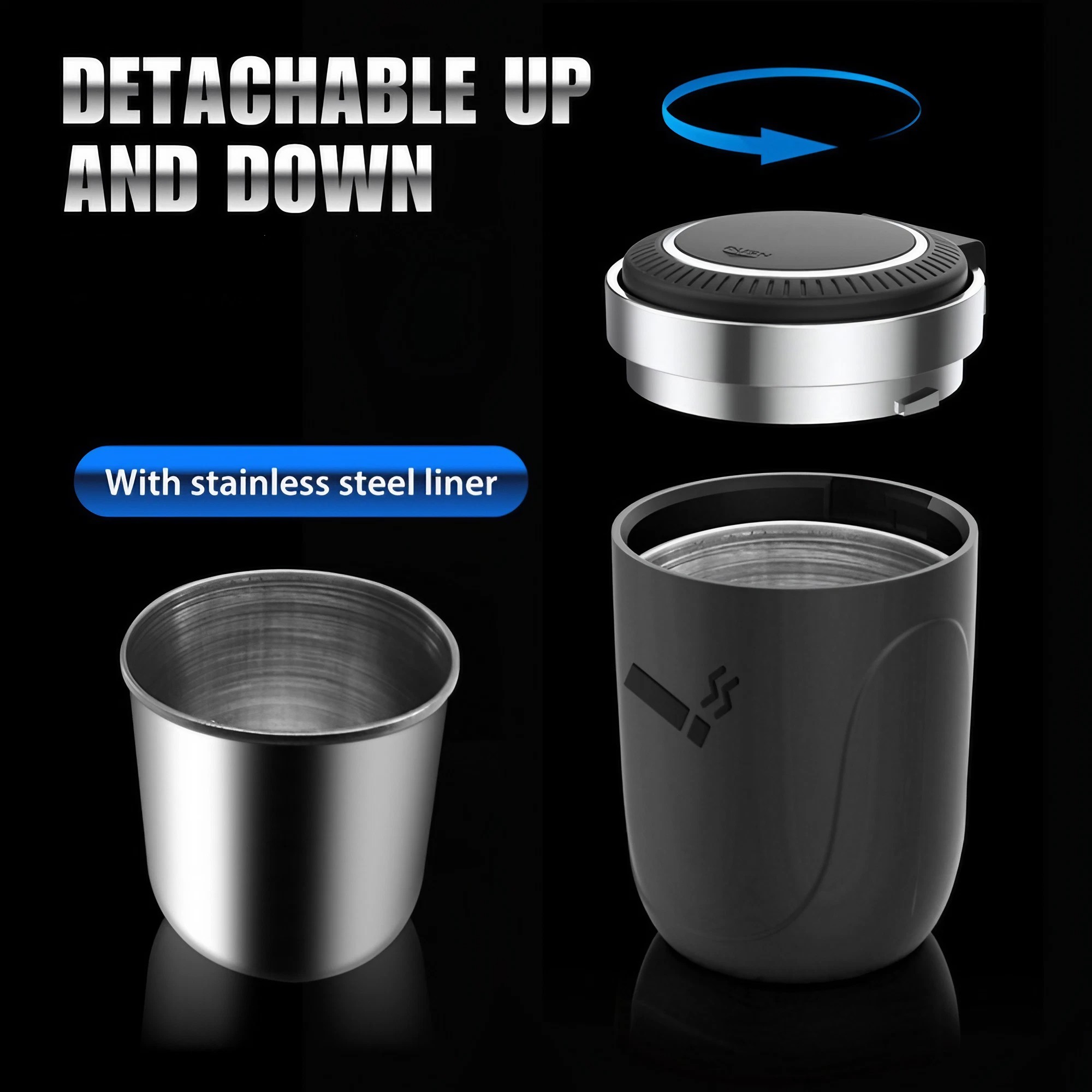 LED 조명이 있는 차량용 재떨이, 무연 스테인리스 스 - Vape Decoration 리뷰 및 가격