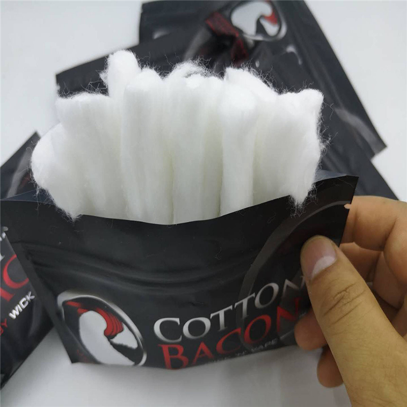 1 팩 베이컨 전자 담배 100% 코튼 골드 버전 RD - Accessories For Vaping 리뷰 및 가격