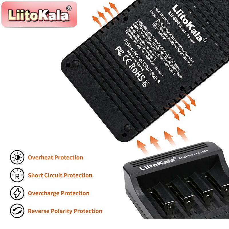 리토칼라 Lii-500 배터리 충전기 4슬롯 LCD 테 - Vape Battery 18650 리뷰 및 가격