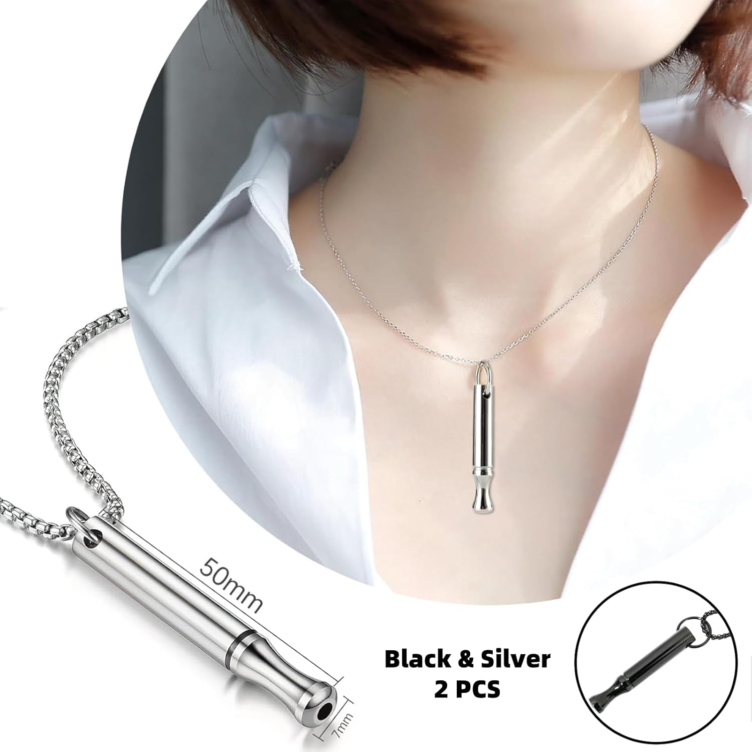 불안 완화를 위한 티타늄 스틸 호흡 목걸이 브레스링크  - Accessories For Vaping 리뷰 및 가격
