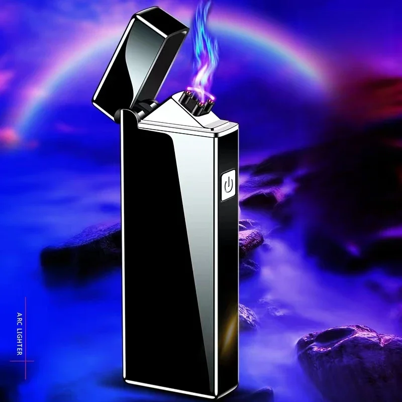 전자 방풍 더블 아크 펄스 플레임리스 라이터, USB  - Accessories For Vaping 리뷰 및 가격